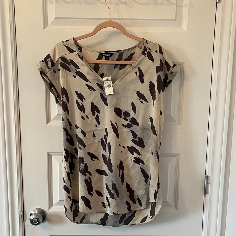 EXPRESS Animal Print Blouse